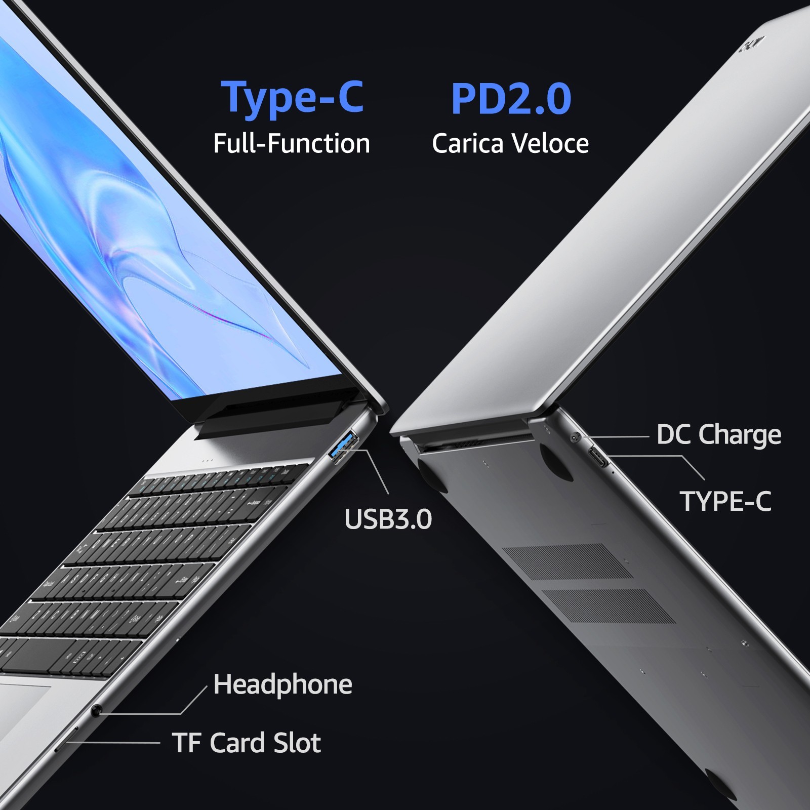 CHUWI GemiBook Pro 14.1″ Laptop, Intel J4125 Quad Core, 16GB RAM, 512GB SSD