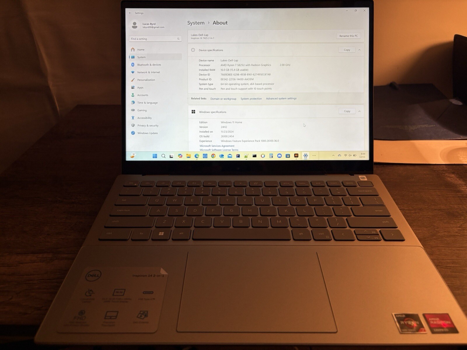 Dell Inspiron 14 7425 2-in-1 Touchscreen Laptop
