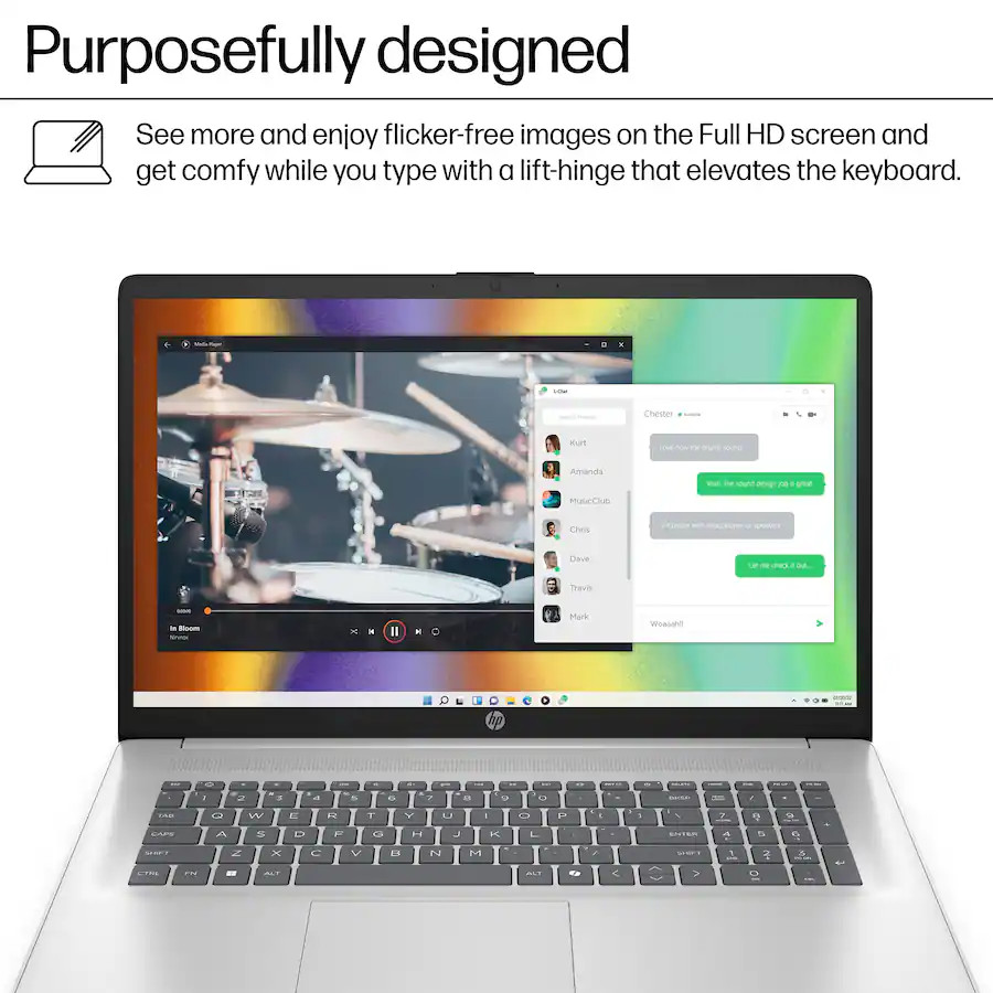 New HP 17.3″ FHD AMD Ryzen 5 7520U/8GB/512GB SSD 17-cp2025dx Silver Laptop