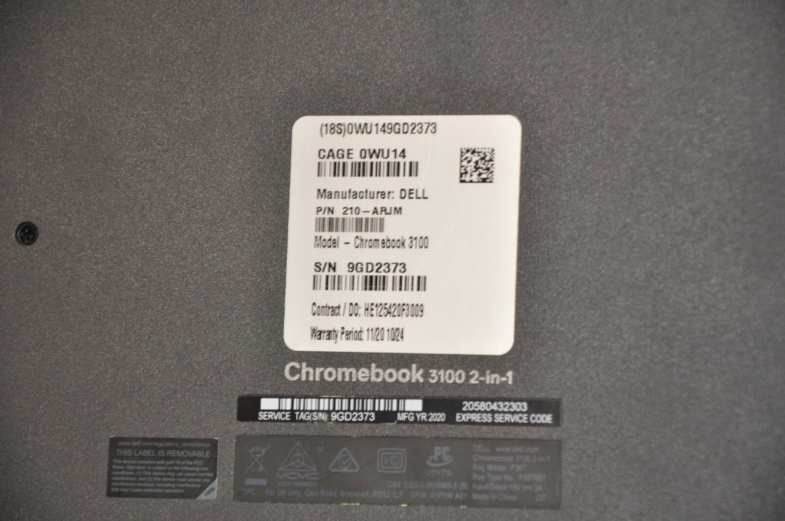 DELL Chromebook 3100 2-in-1 touchscreen