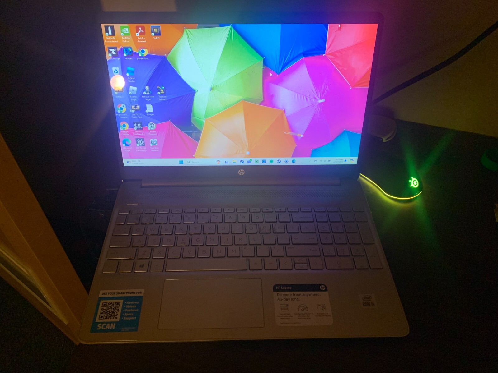 HP 15-dy5131wm 15.6 in (256GB SSD, Intel Core i3 12th Gen., 3.3GHz, 8GB RAM)…