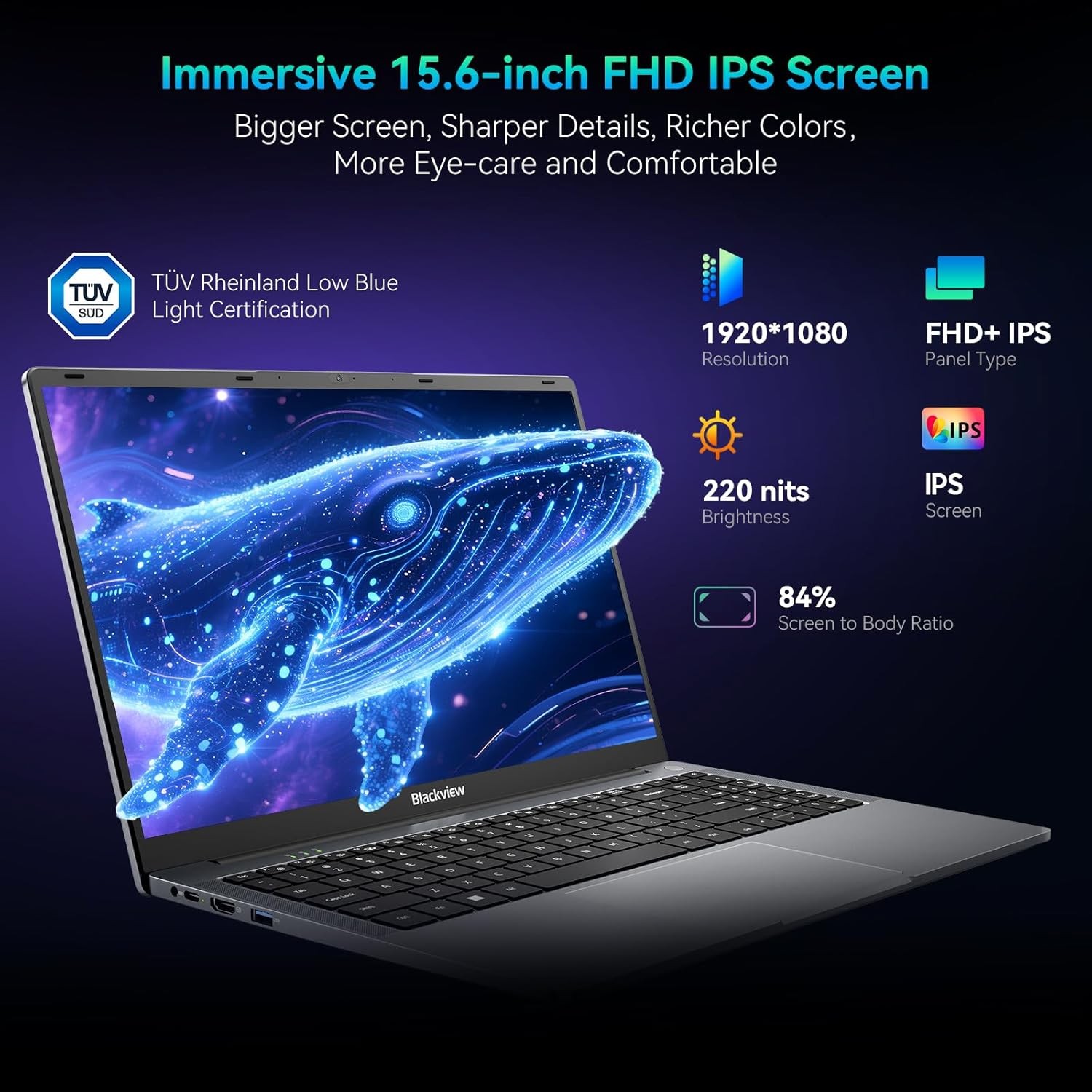 Blackview Laptop 2025, Laptops Computer for Business Student, Quad-Core N150…