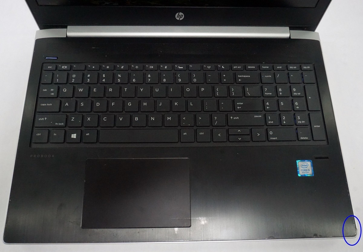 AS IS HP Probook 450 G5 15.6″ FHD i5-8250U 1.6GHz 8GB RAM 256GB SSD Works READ!