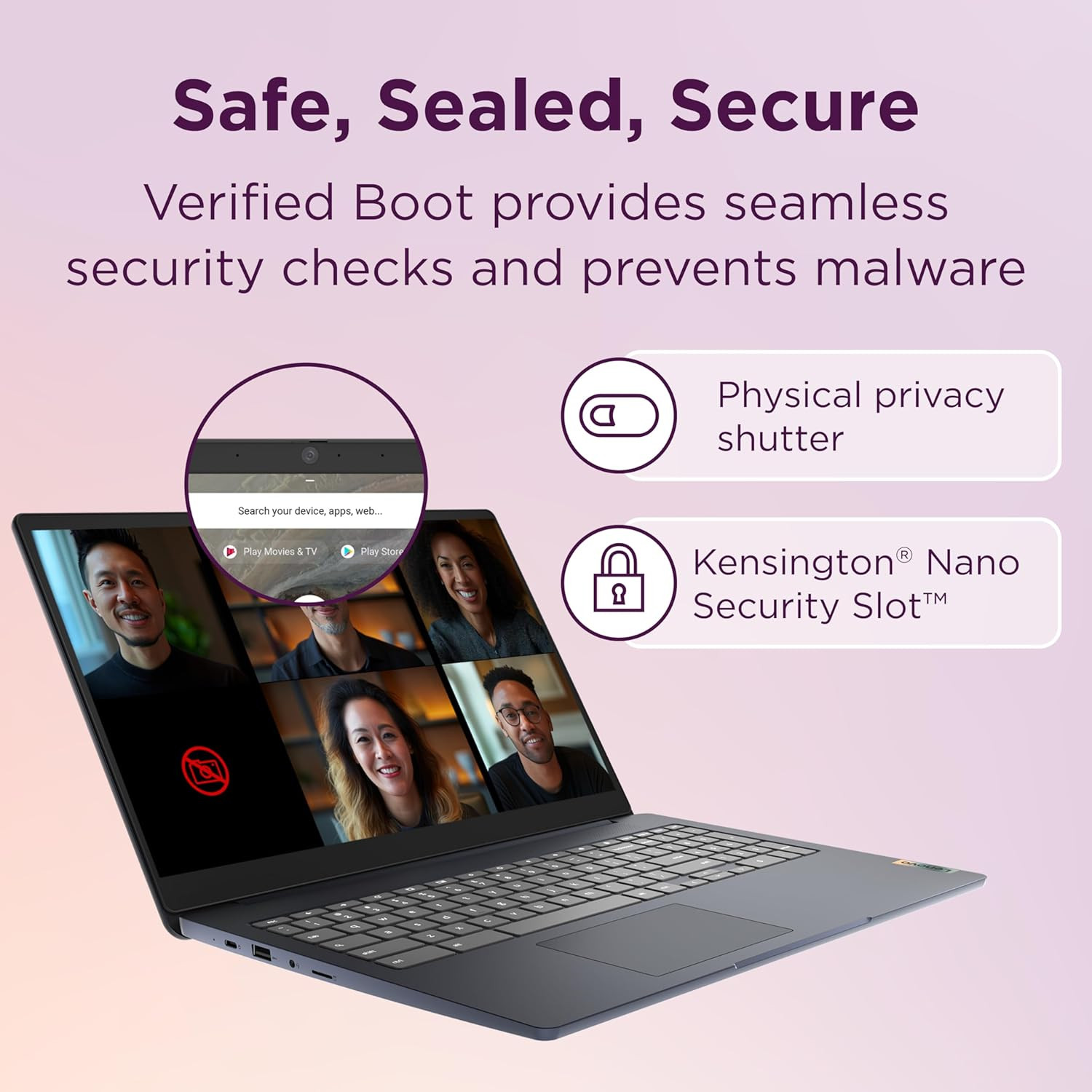Ideapad 3I Chromebook, 15.6” FHD Display, Intel Celeron N4500, 8GB RAM, 64GB Emm