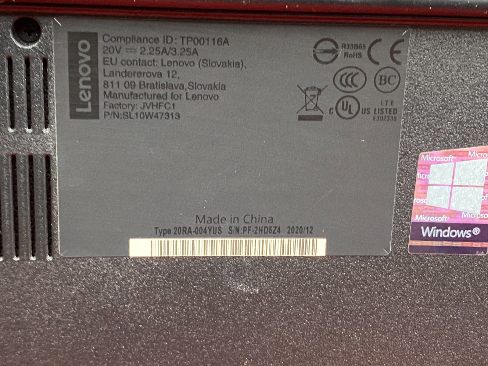 LENOVO THINKPAD E14 14″ FHD i5-10210U 8GB RAM 256GB SSD WINDOWS 11 BATTERY 84%
