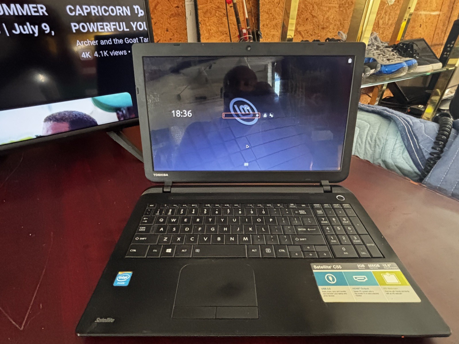 Toshiba Satellite C55-B5299 15.6″ Laptop Celeron 8GB RAM 1TB HDD Linux Mint