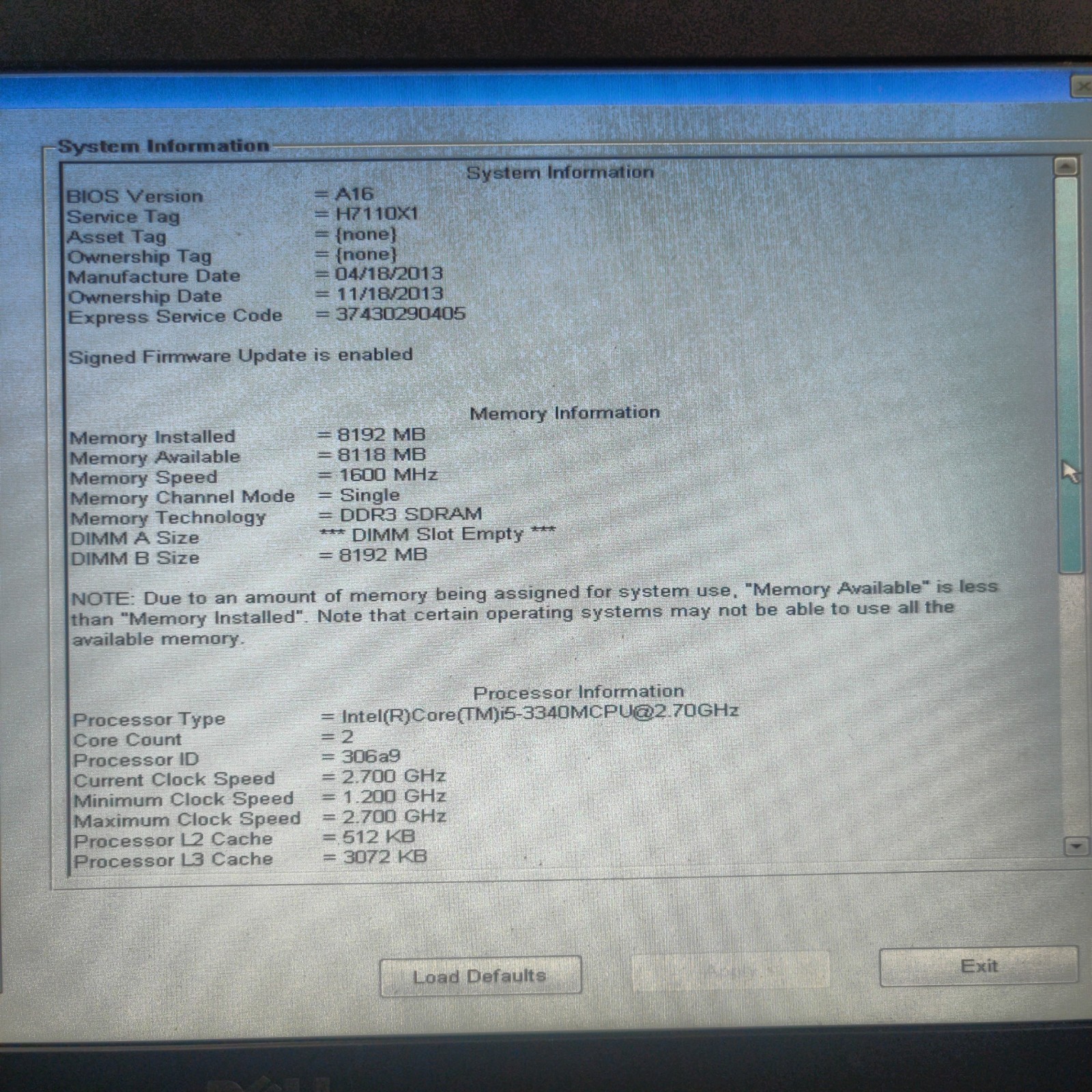 Dell Latitude E6430 Intel i5-3340M 2.7GHz 8 GB RAM NO HDD/OS/AC ADAPTER