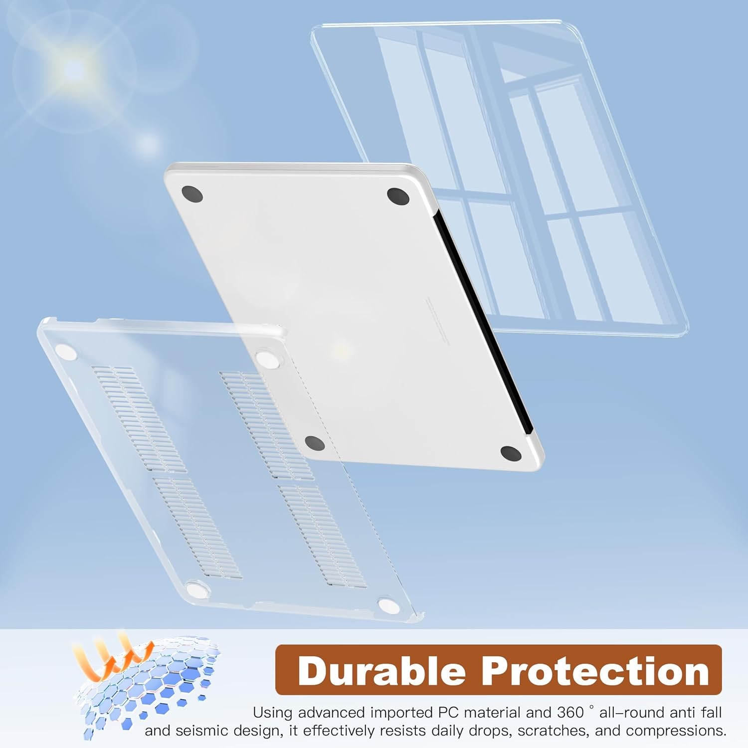 Compatible with MacBook Air 13.6 inch Case 2026 2025 2024 2022 Release A3449 A32