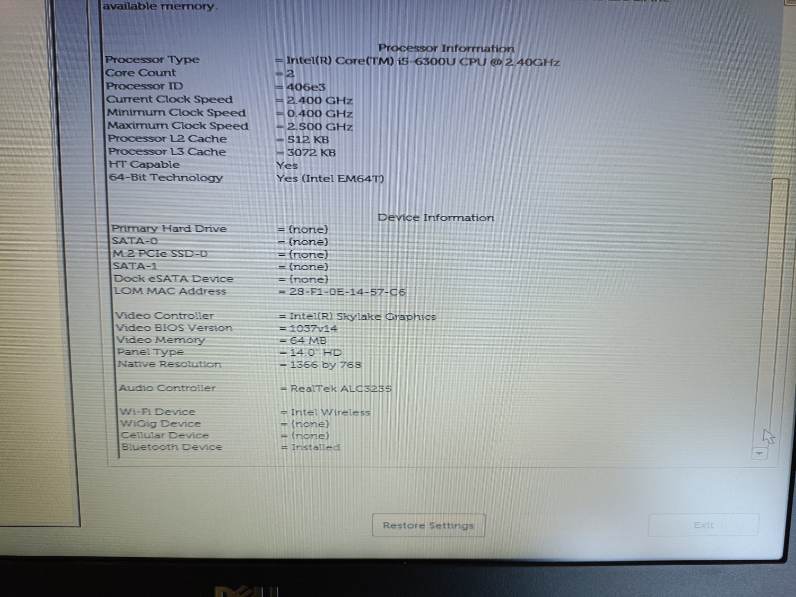 LOT of 2 – Dell Latitude E5470 i5-6300U 2.4GHz 8GB RAM WIN11 PRO NO SSD NO A/C