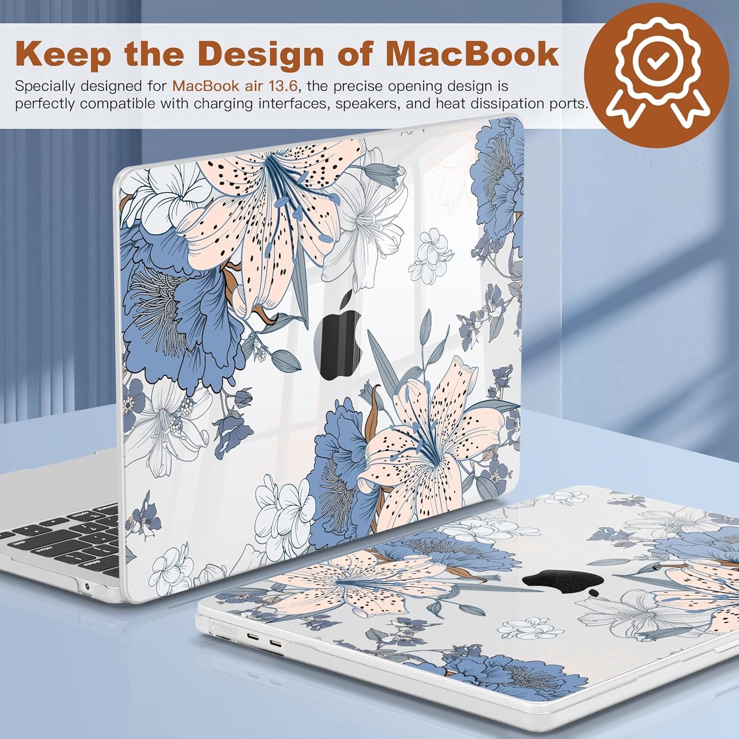 Compatible with MacBook Air 13.6 inch Case 2026 2025 2024 2022 Release A3449 A32