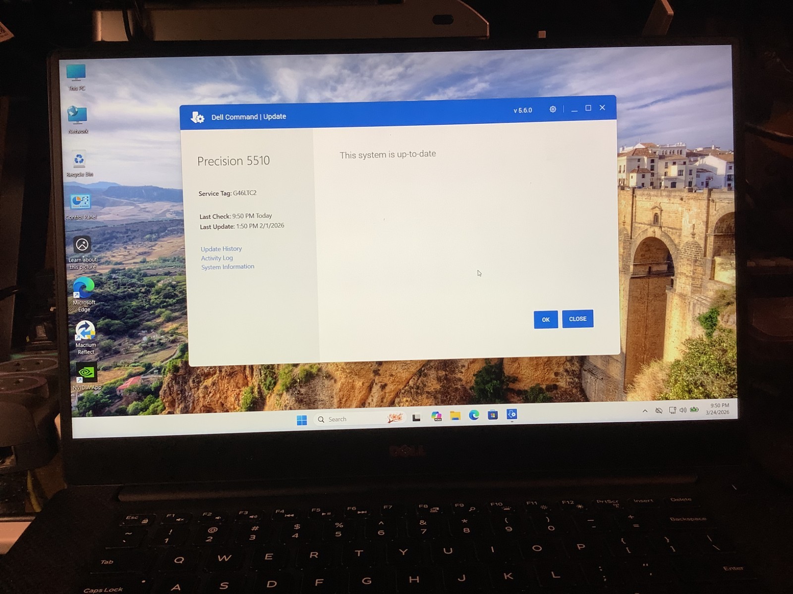 Dell Precision 5510, Nvidia M1000M Xeon E3 1505M, 12GB-256 NVMe + 250 Win 11 Pro