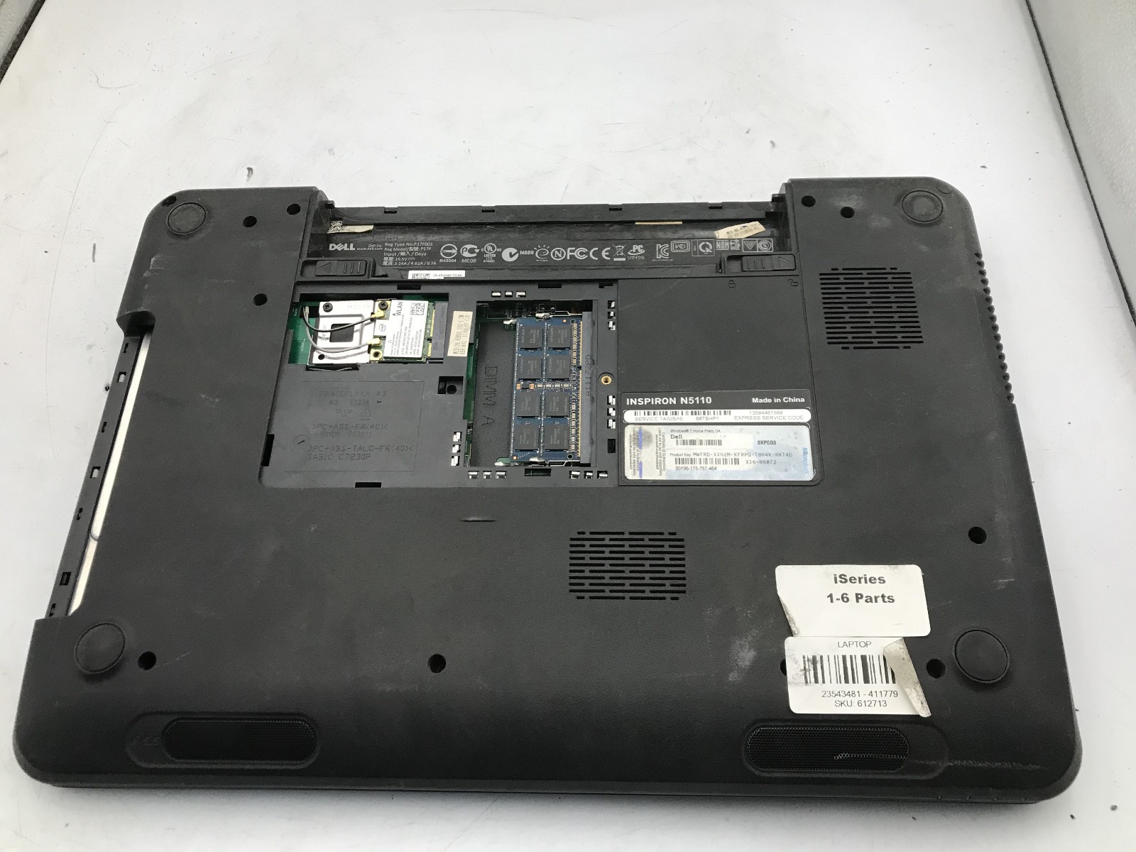 DELL INSPIRON N5110 – FOR PARTS/NO POWER – INTEL I5 2ND GEN – 4GB RAM – READ -BB