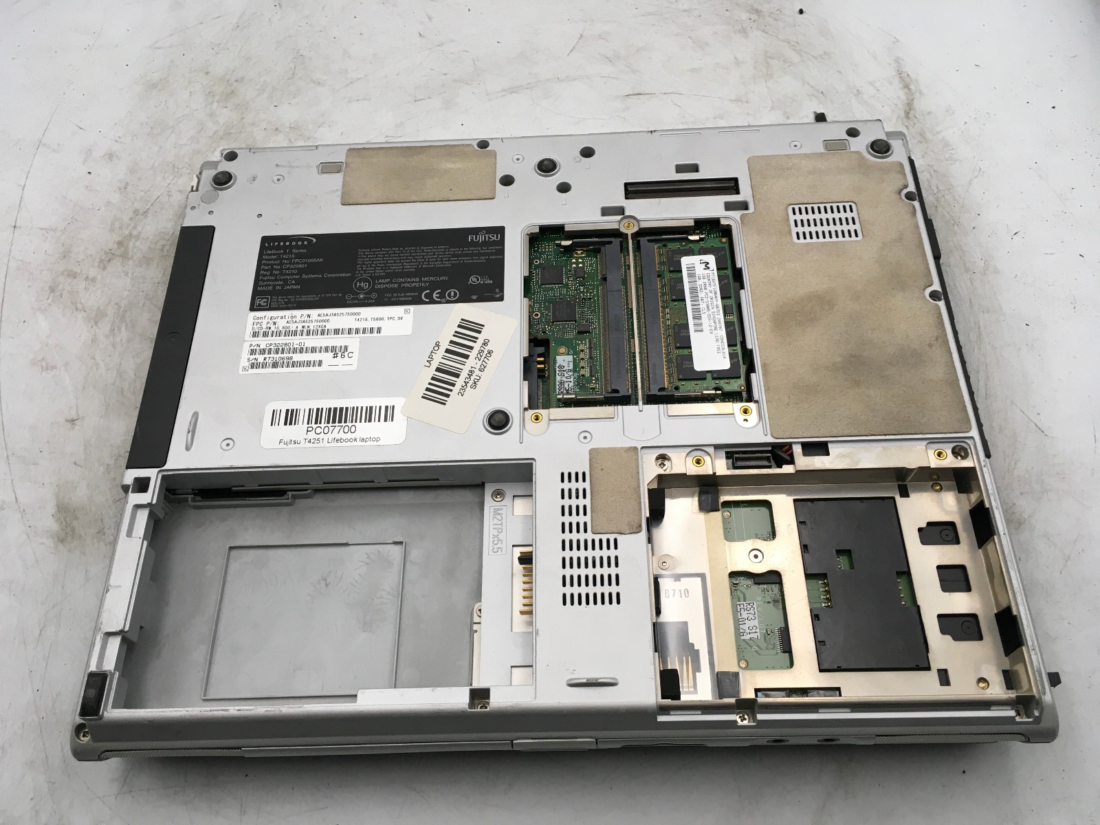 FUJITSU LIFEBOOK T SERIES T4215 -BOOTS TO BIOS- INTEL T5500 – 1GB RAM – READ -BB