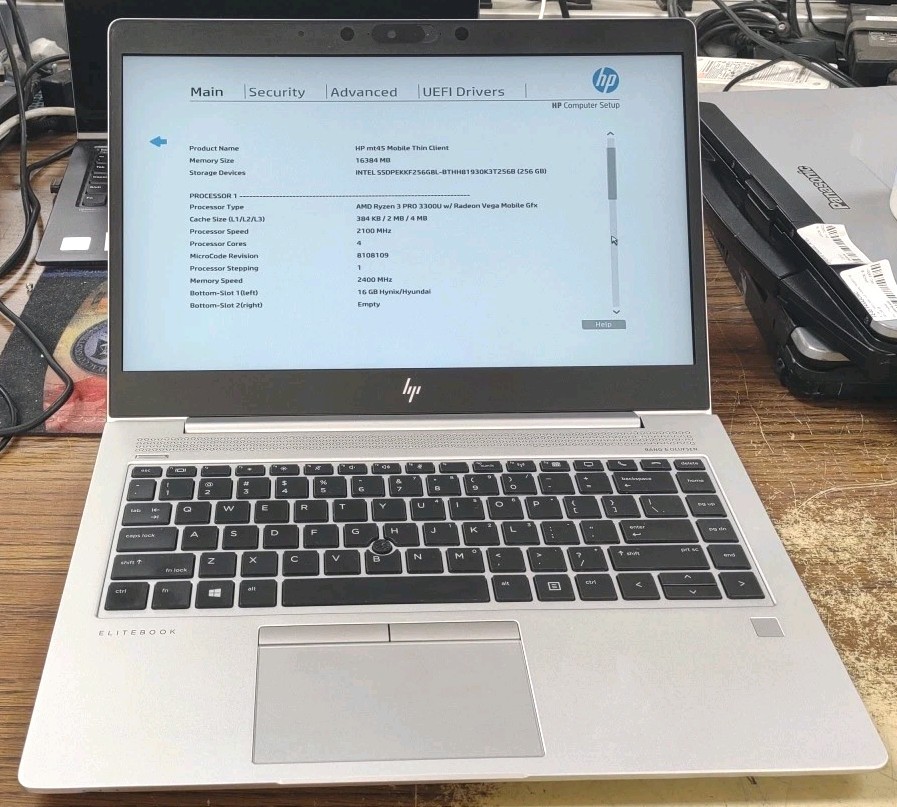 HP mt45 Mobile Thin Client W/ AMD Ryzen 3 Pro 3300U, 16GB, 256GB.