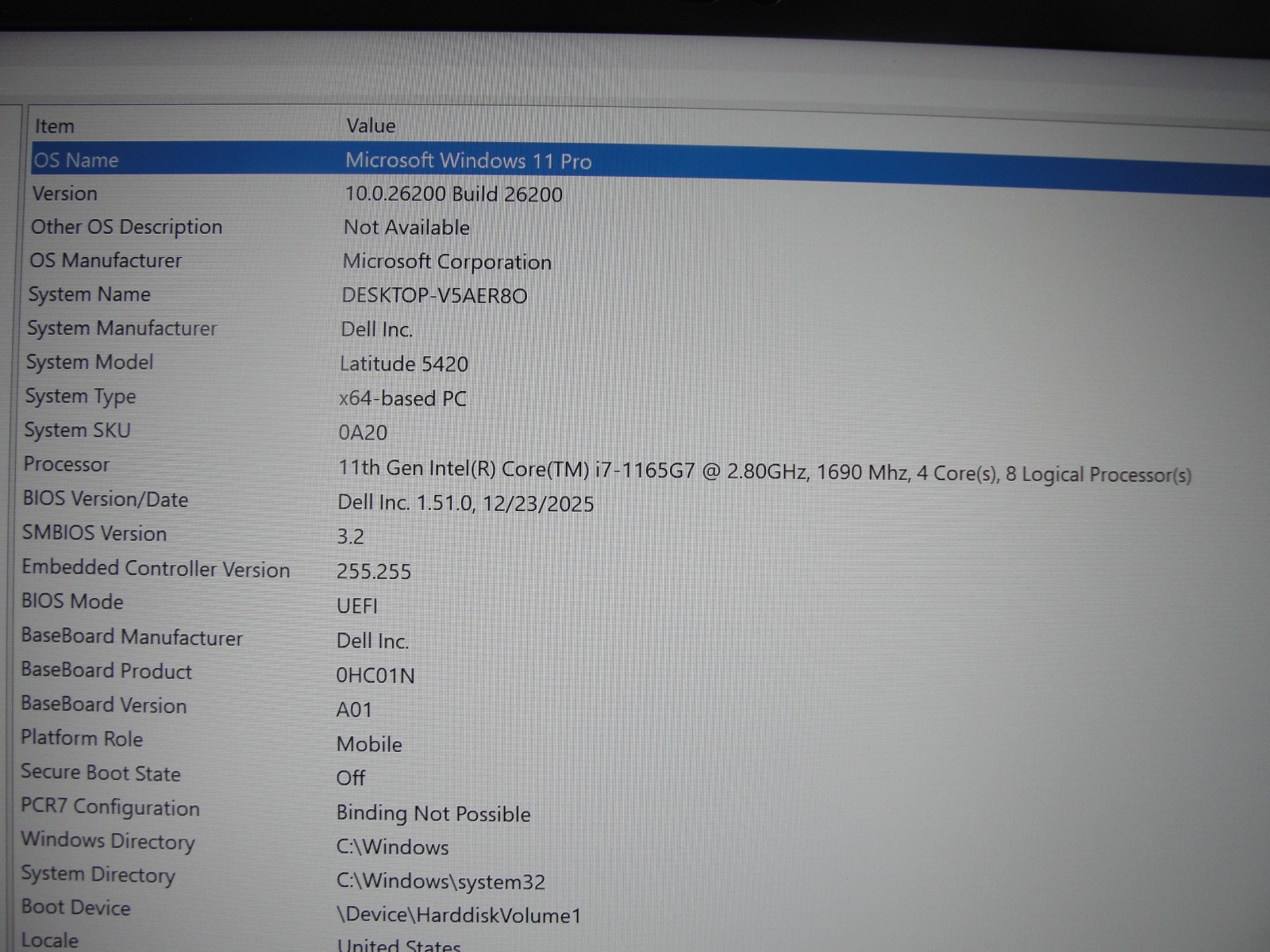 Dell Latitude 5420 14″ FHD Intel Core i7-1165G7 8GB RAM 512GB SSD + PA