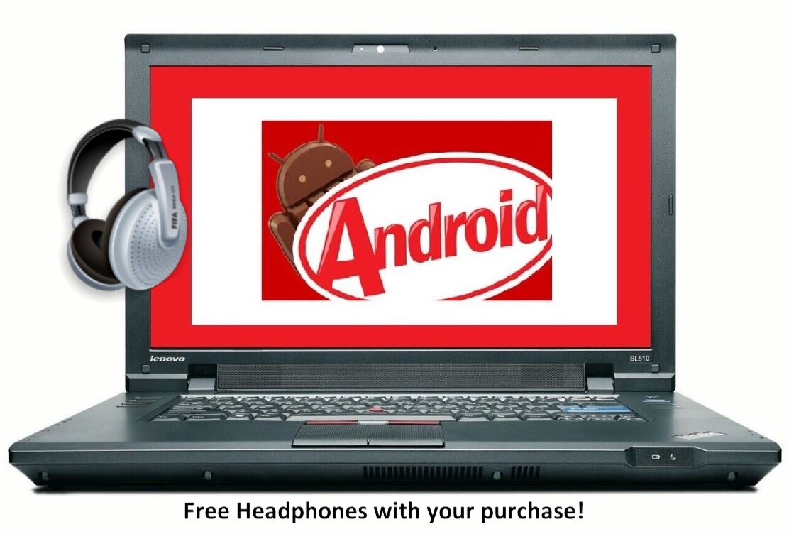 Lenovo Thinkpad SL510 15.6″ 2.10 GHz DVD 4GB *128GB Android w/Google Play Store!