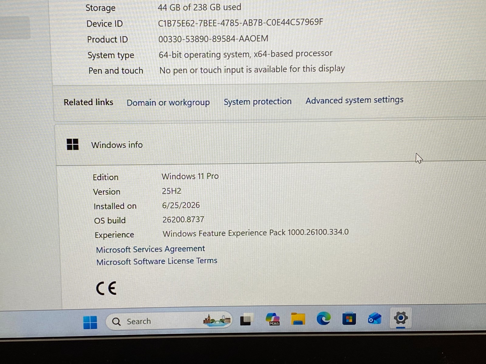 LENOVO THINKPAD E14 GEN 2 AMD RYZEN 5 4500U 8GB RAM 256GB SSD WIN 11 BATTERY 80%