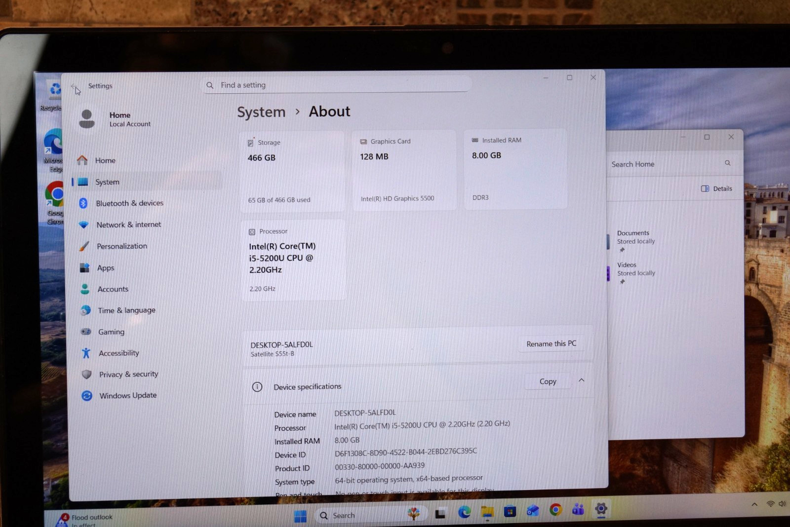 Active 25H2 Version WIN11 PRO Toshiba S55t-B5152 Gen5 i5@2.20GHz,8GB RAM,500GB