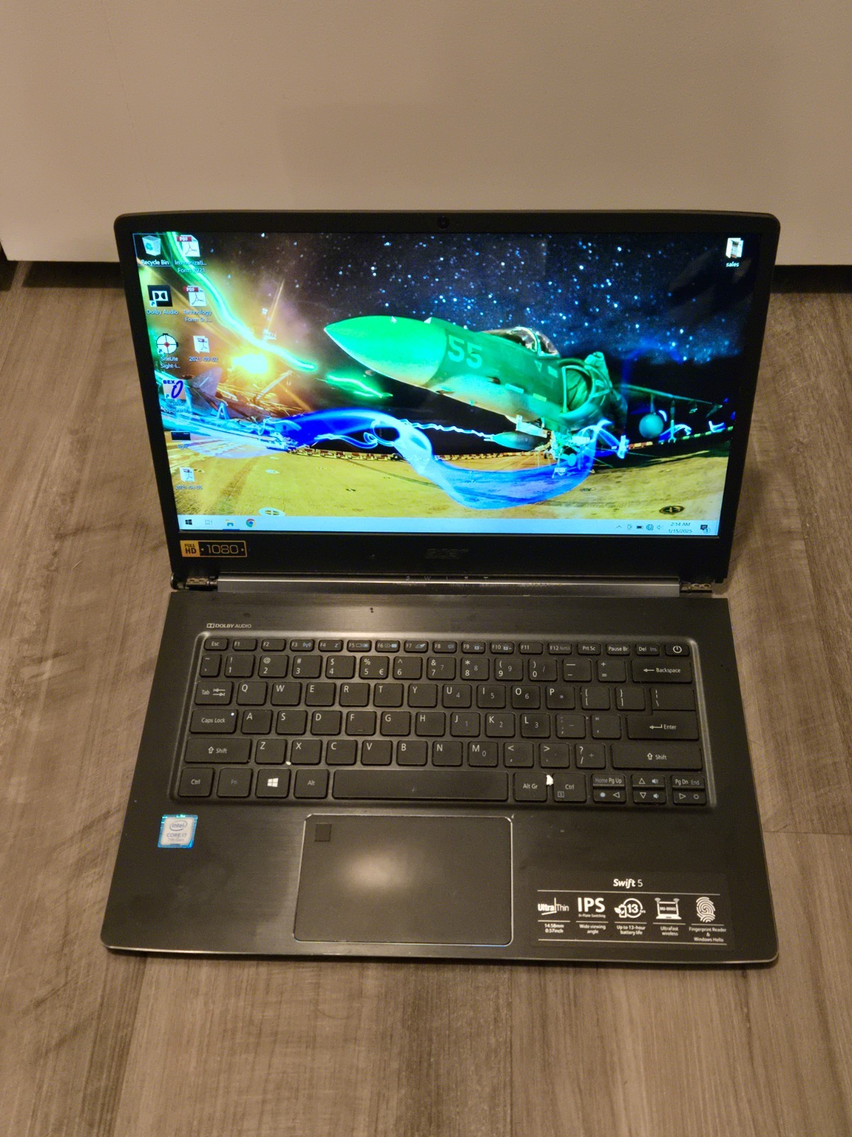 Acer Swift 5 14″ 7th Gen i7-7500U 8GB LPDDR3 256GB SSD SF514-51-706K ***READ***