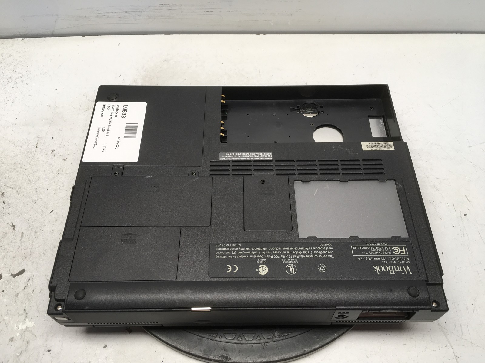 WinBook XLi MMC1 Intel Mobile Pentium II 233MHz 97 MB NO HDD No Batt