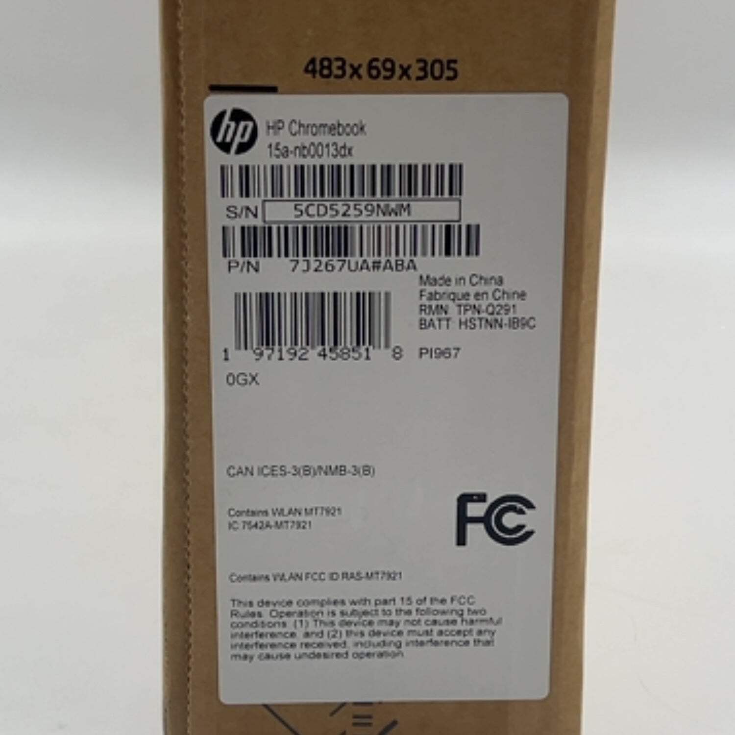 New HP Chromebook 15a-nb0013dx 15.6″ N200 1.1GHz 8GB RAM 64GB SSD