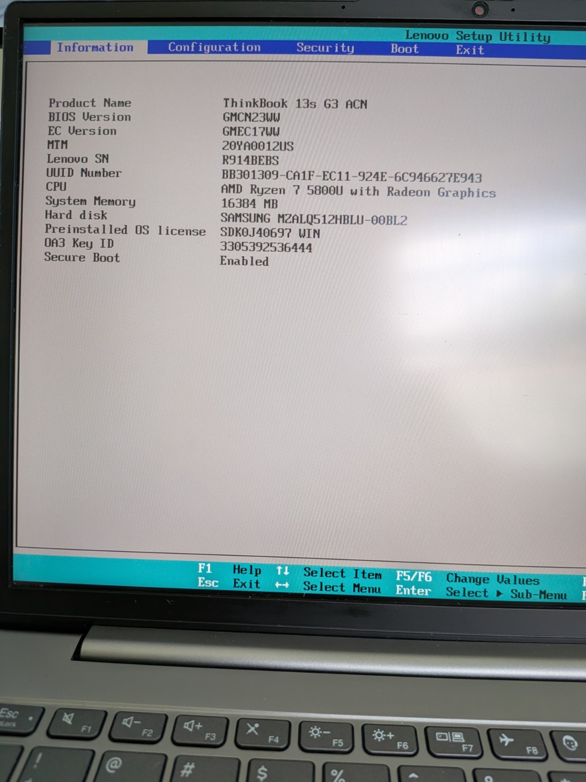 Lenovo Thinkbook 13s G3 ACN AMD Ryzen 7 5800U with Radeon 16gb Ram 512GB