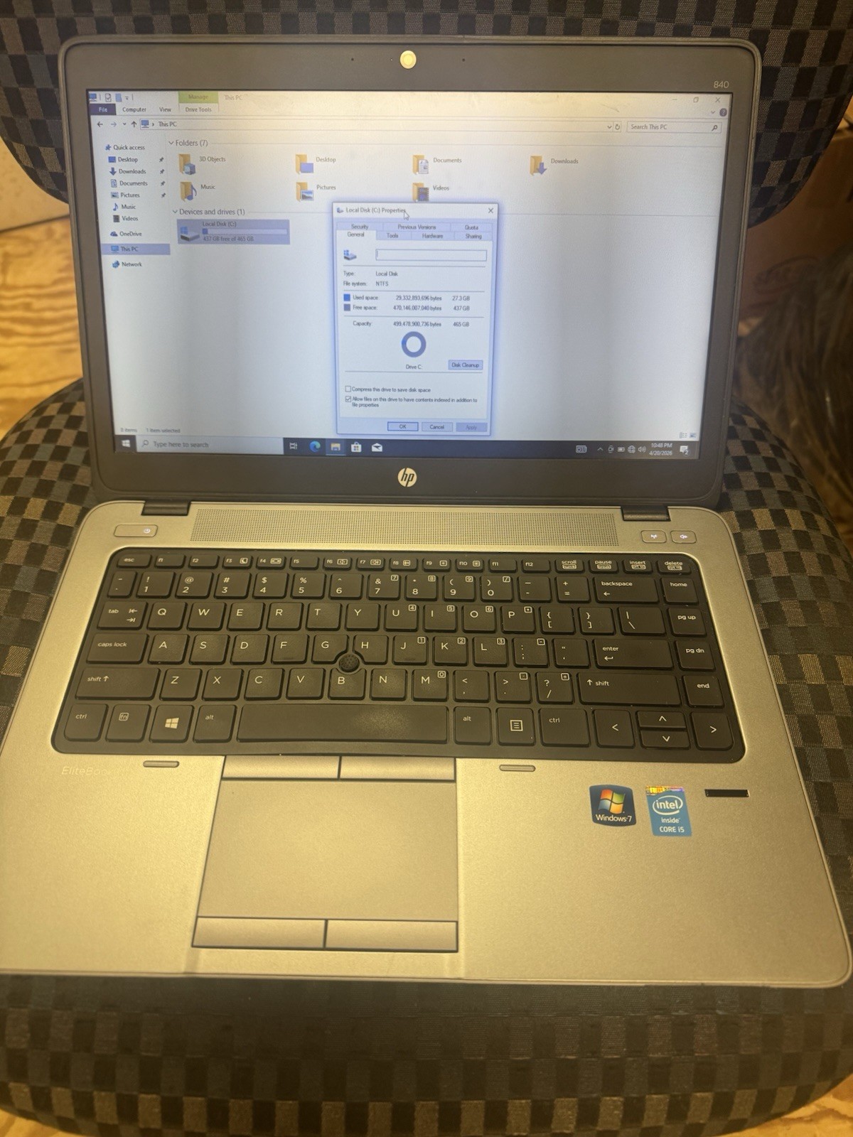 HP EliteBook 840 14″ i5-4200U 1.60GHz 8GB 500GB Win 10 Pro Silver