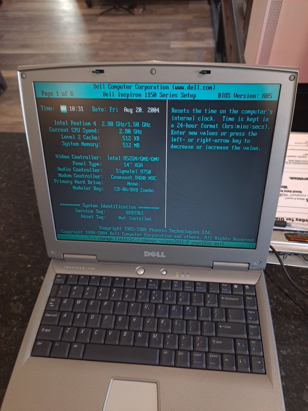 VINTAGE Dell Inspiron 1150 14.1″ Intel Celeron FOR PARTS