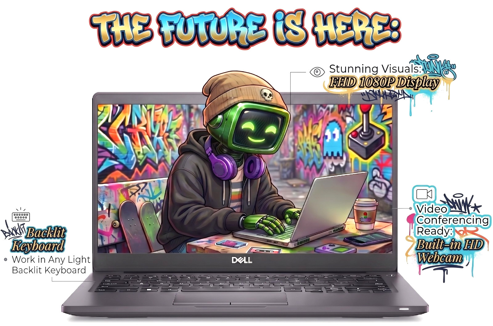 14″ FHD Dell Laptop PC: Quad Core Intel i7 up to 4.80GHz! 16GB RAM – 512GB NVME!