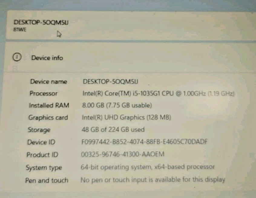 Lenovo IdeaPad w/Intel i5 151IL05 W/Charger✅ NEW 240 SSD ✅ W/ WINDOWS 11