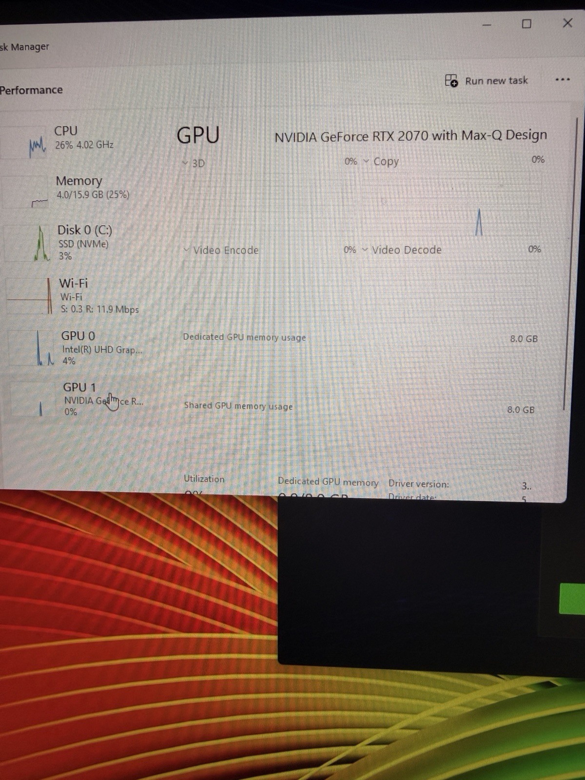 Razer Blade 15″ Gaming Laptop i7-9750H 16GB SSD Dedicated Graphics Win11 Black