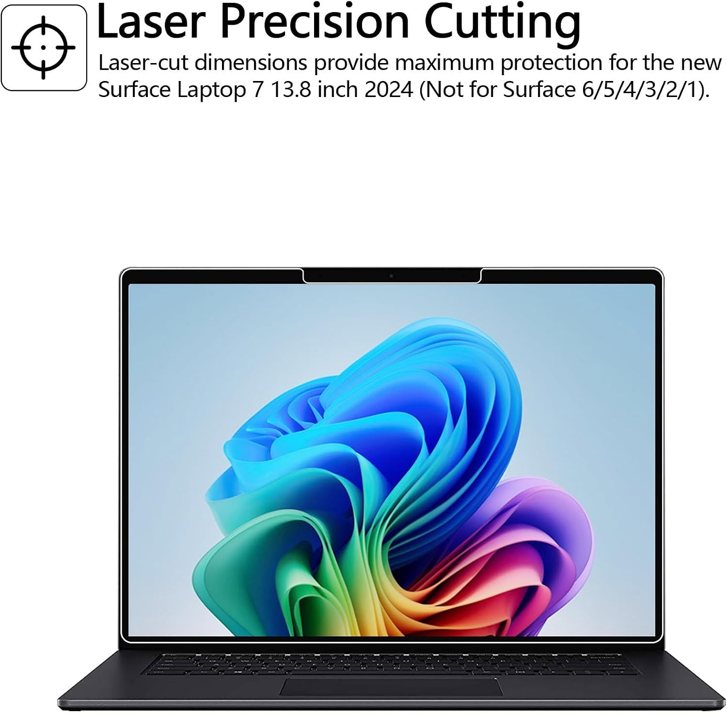2 Pack of Tempered Glass Screen Protectors for Surface Laptop 7 (13.8 Inch)
