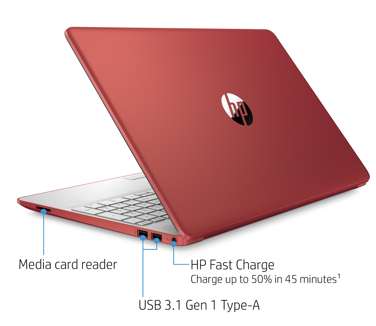 HP 15.6″ Laptop Intel Pentium Silver N5030 Up to 8GB RAM &1TB SSD Scarlet Red