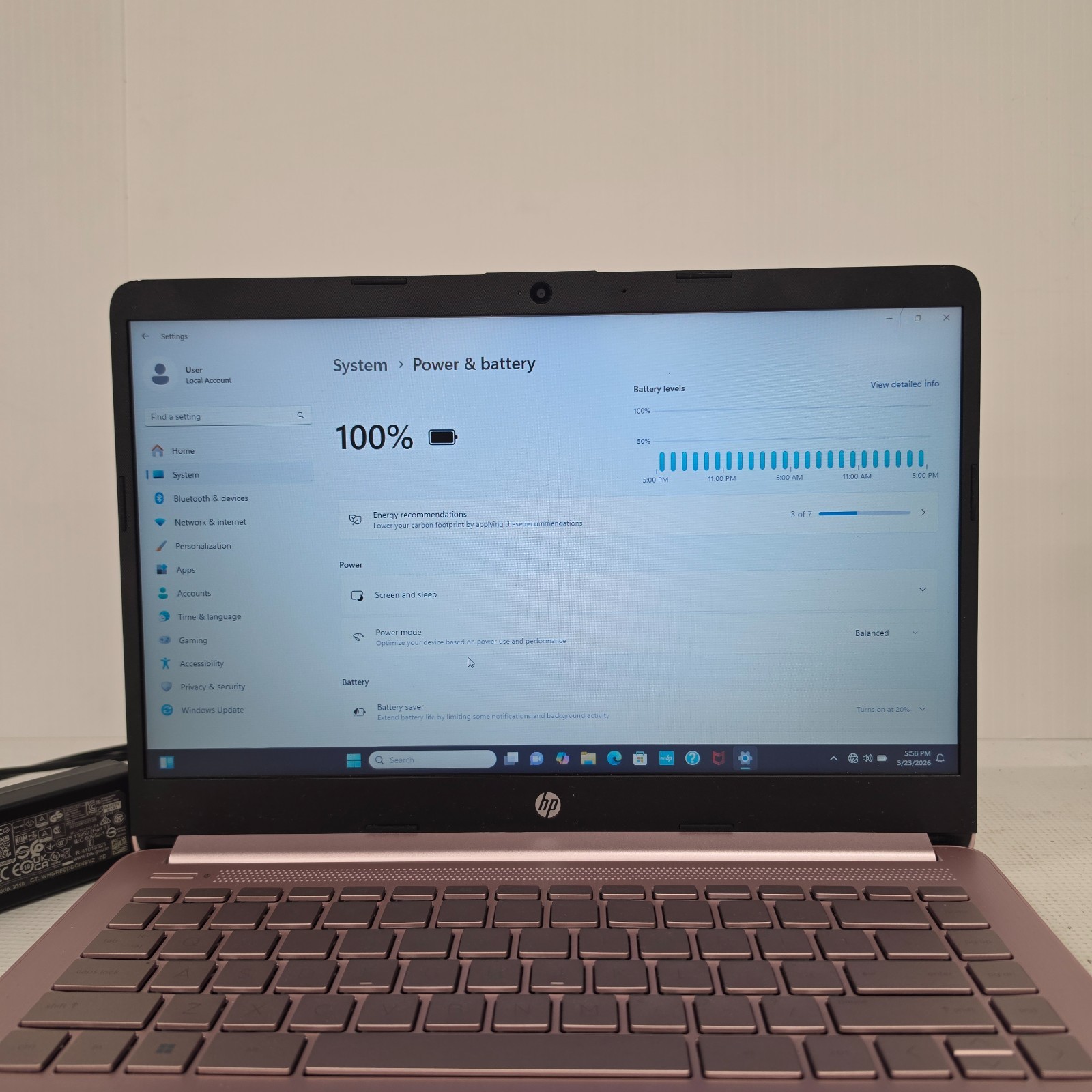 HP Laptop 14-CF2112WM 14.1″ Laptop W11H(s) Celeron N4120 1.1ghz 4GB Ram 64GB SSD