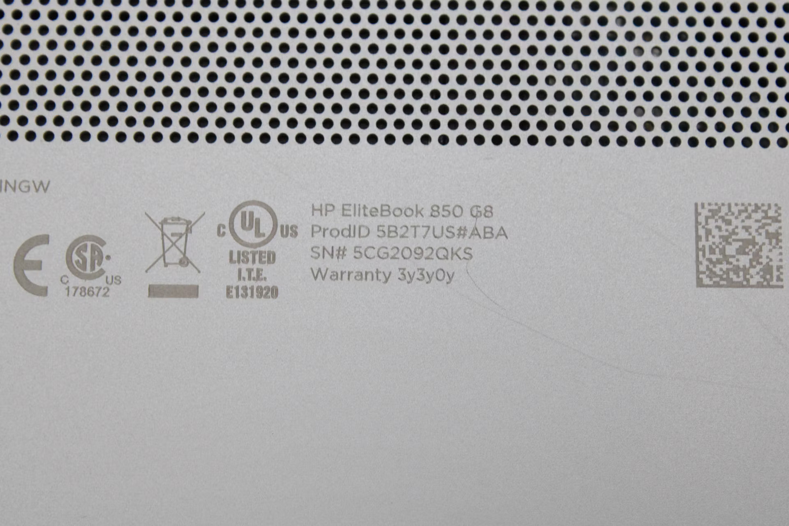 HP EliteBook 850 G8 Notebook PC i5-1145G7, 256GB NVMe, 16GB RAM