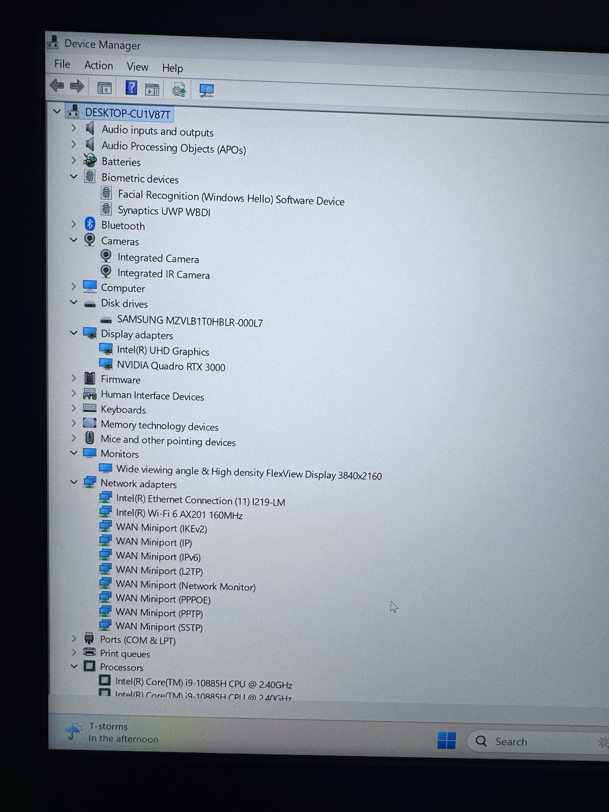Lenovo ThinkPad P17 Gen 1 i9-10885H NVIDIA RTX 3000 32GB Mem 1TB SSD 4K Win11 #2