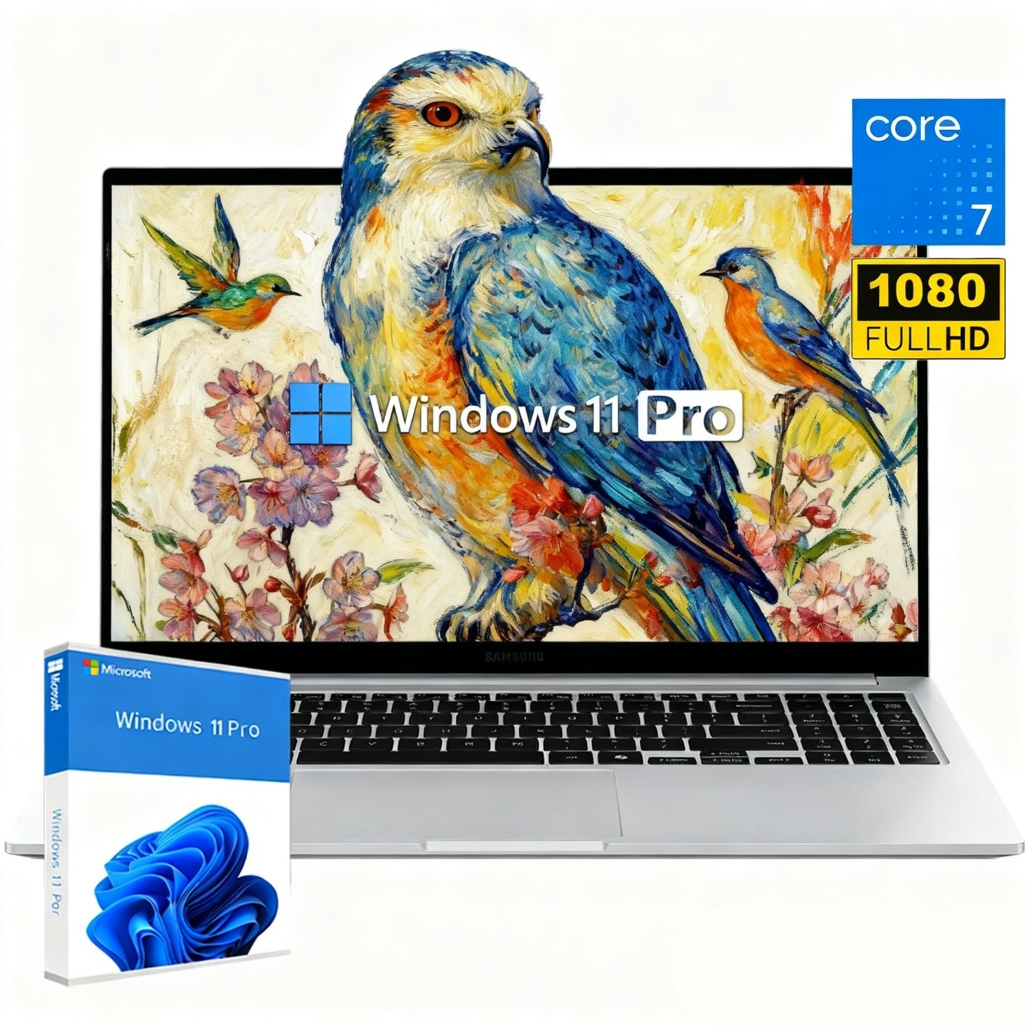 Samsung Galaxy Book 4 Laptop 15.6 inch Backlit KB Intel Core 7 16GB RAM Win11Pro