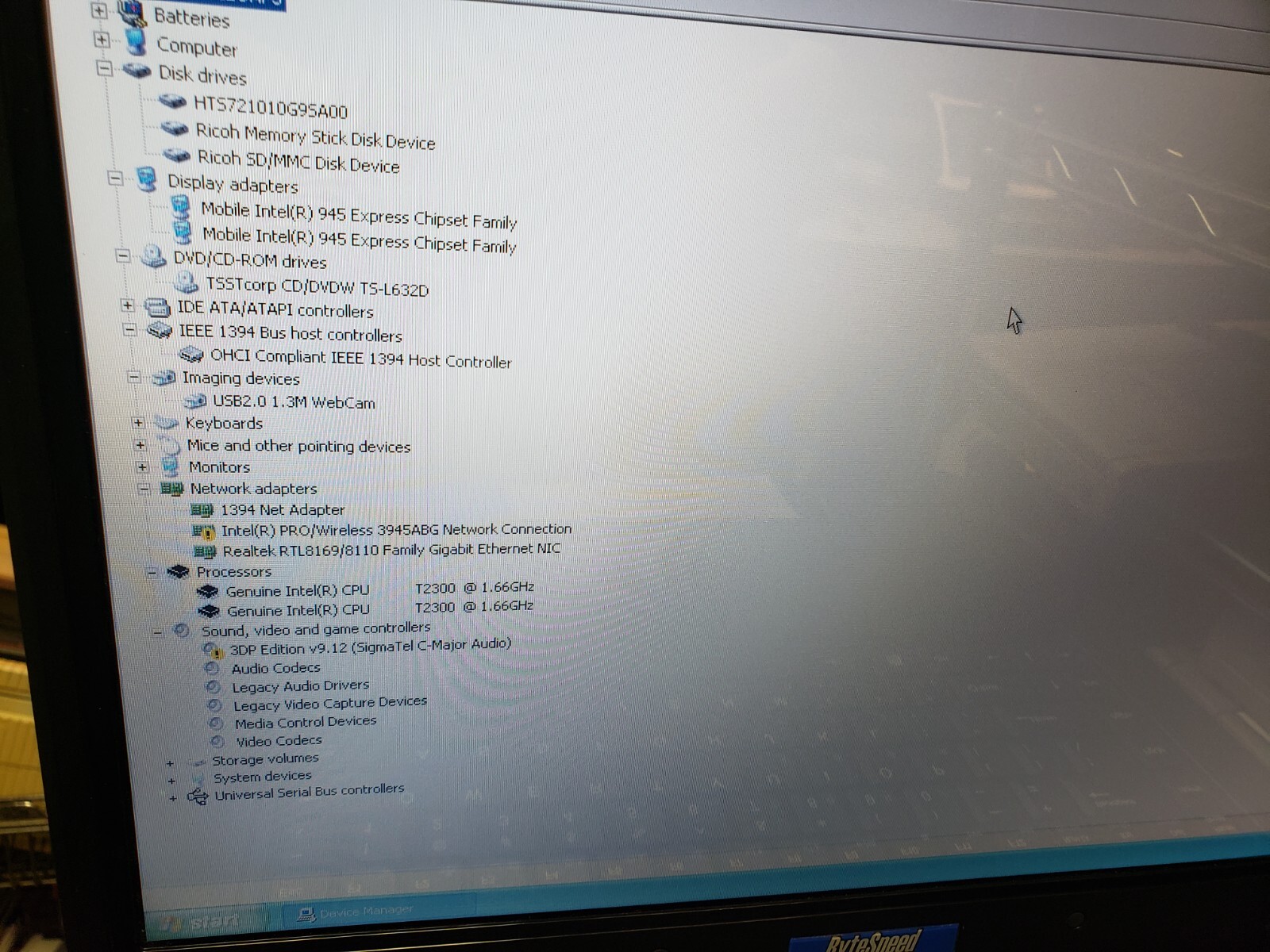 ByteSpeed Laptop Z96Fm 1.66GHz 2GB RAM 100GB 15.6″ Wide Glossy WinXP – Clean