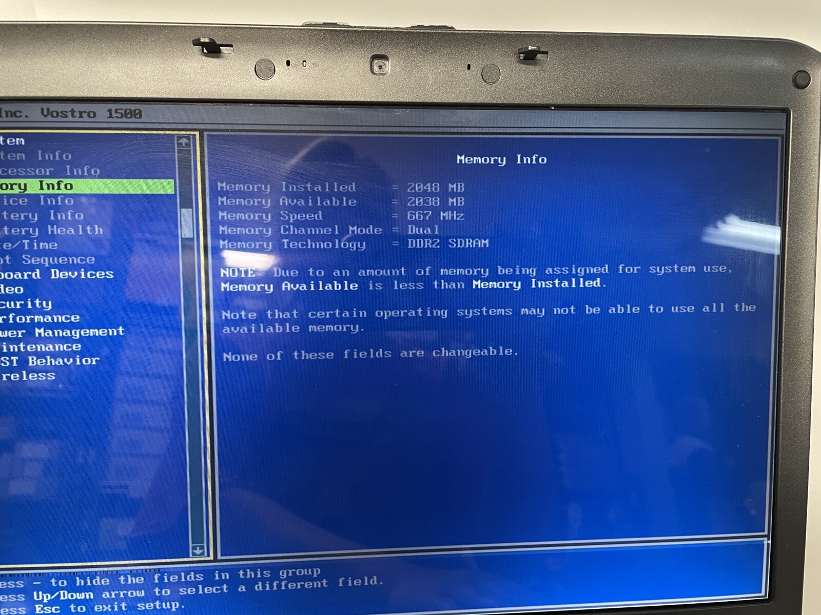 Dell Vostro 1500 15.4in. Notebook/Laptop – Black – PP22L See BIOS Pics