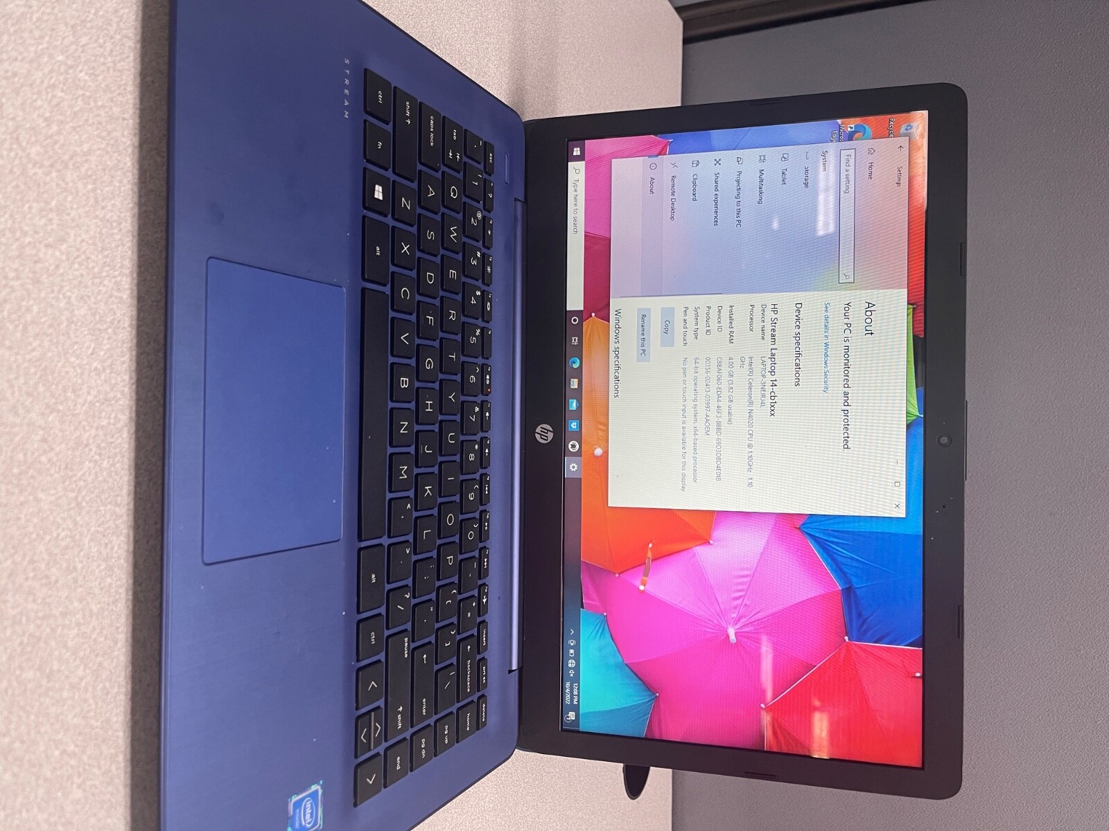 HP Stream 14-cb116ds (64GB eMMC, Intel Celeron N4000, 1.1GHz, 4GB RAM) -…