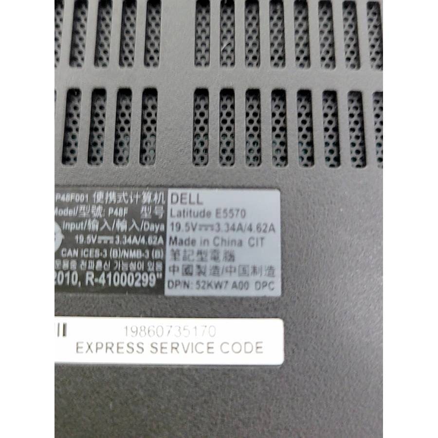 DELL LATITUDE E5570 Laptop Intel Core I5-6300U 8GB 500GB SEE NOTES