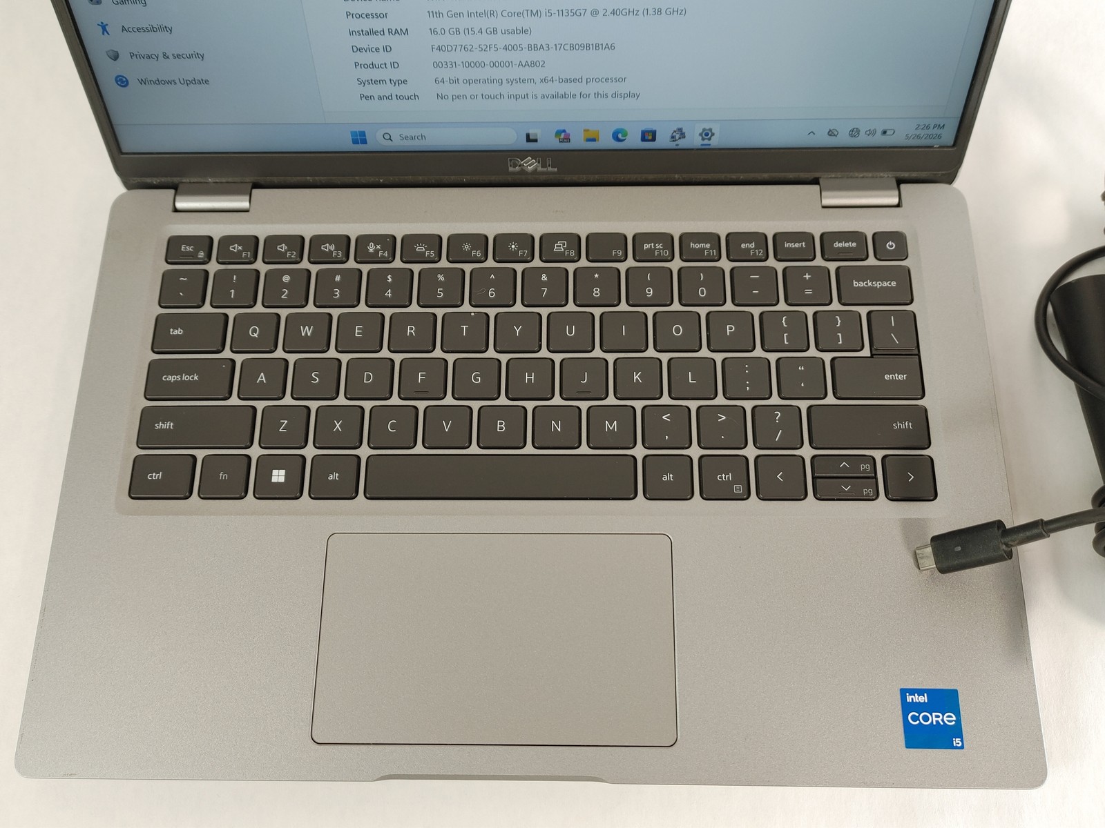 Dell Latitude 5420 Core i5-1135G7 2.40 GHz 16 GB DDR4 256 GB NVMe Windows 11 Pro
