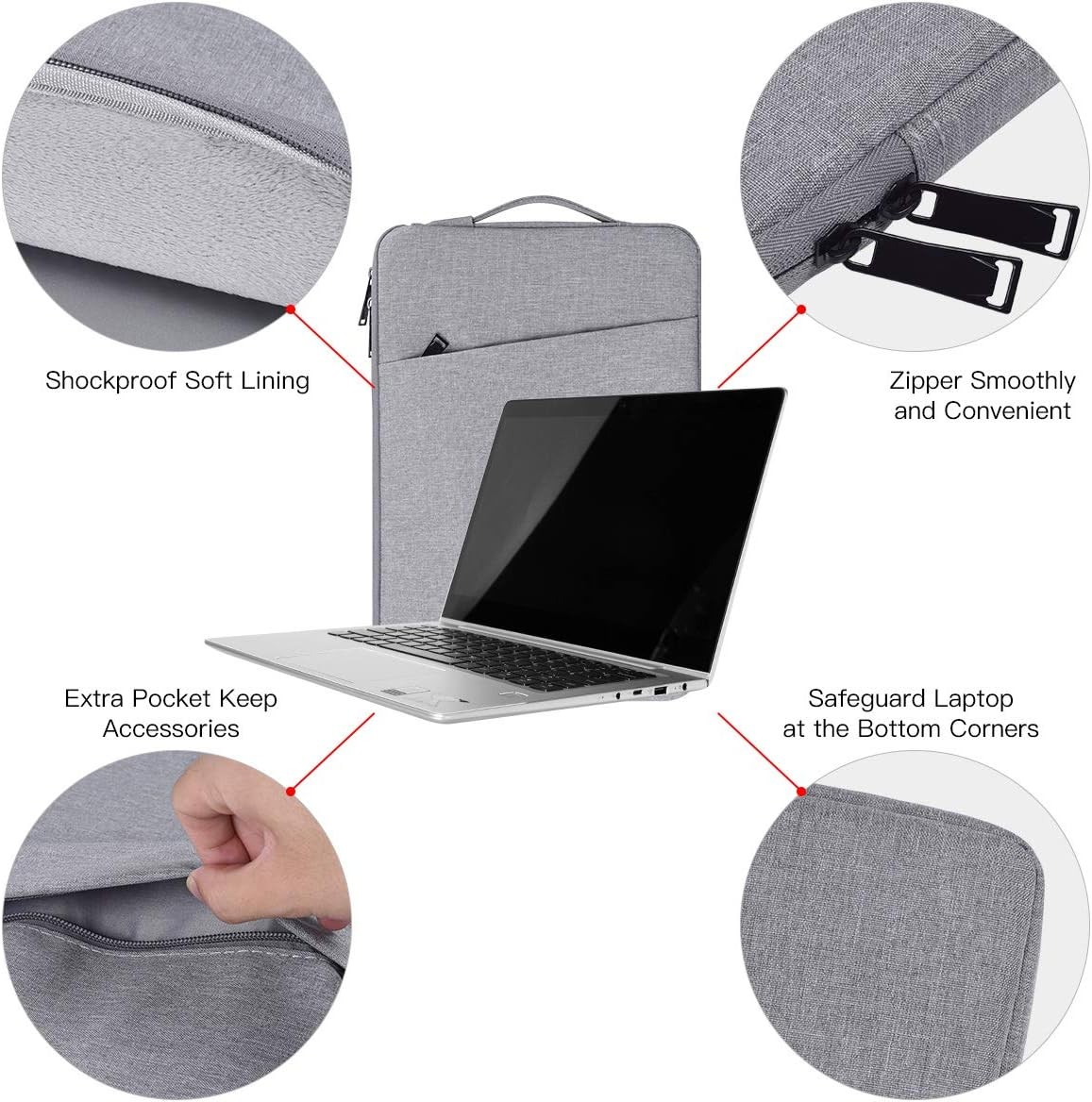 13-13.3 Inch Laptop Sleeve for Acer Spin Chromebook 513 13.3, Lenovo Duet 5, Del