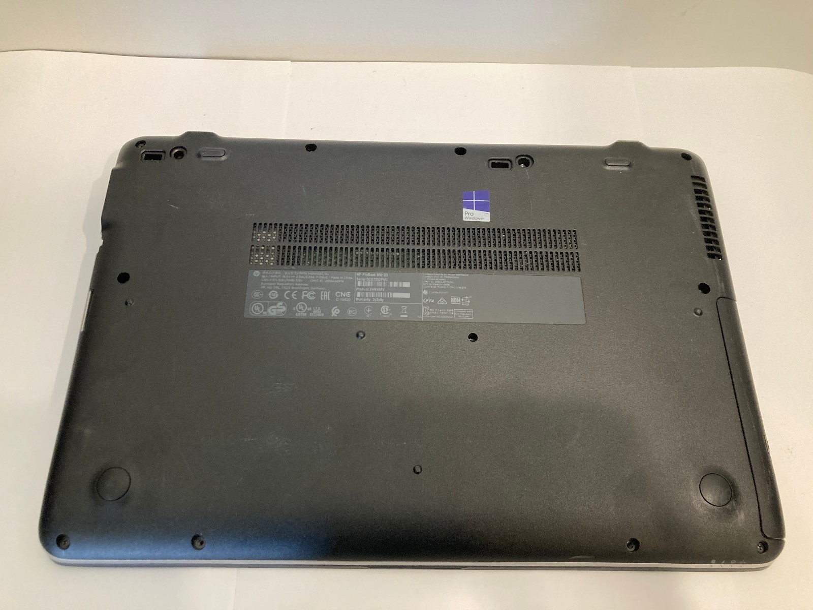 ONE HP ProBook 650 G3 i7-7600U @2.8GHZ 16GB RAM, No SSD, No OS, No Bat, READ