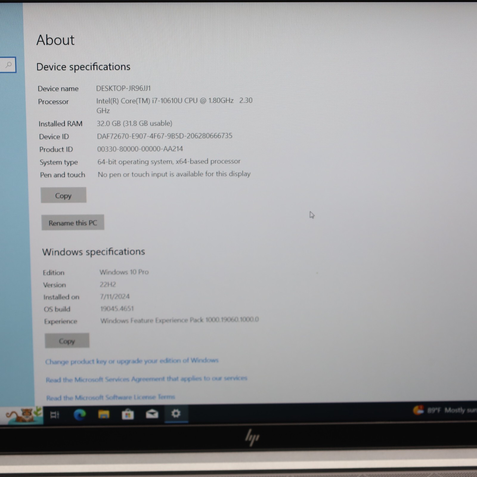 HP ZBook Firefly 15 G7 15″ i7-10610U 32GB RAM 1 TB SSD Used