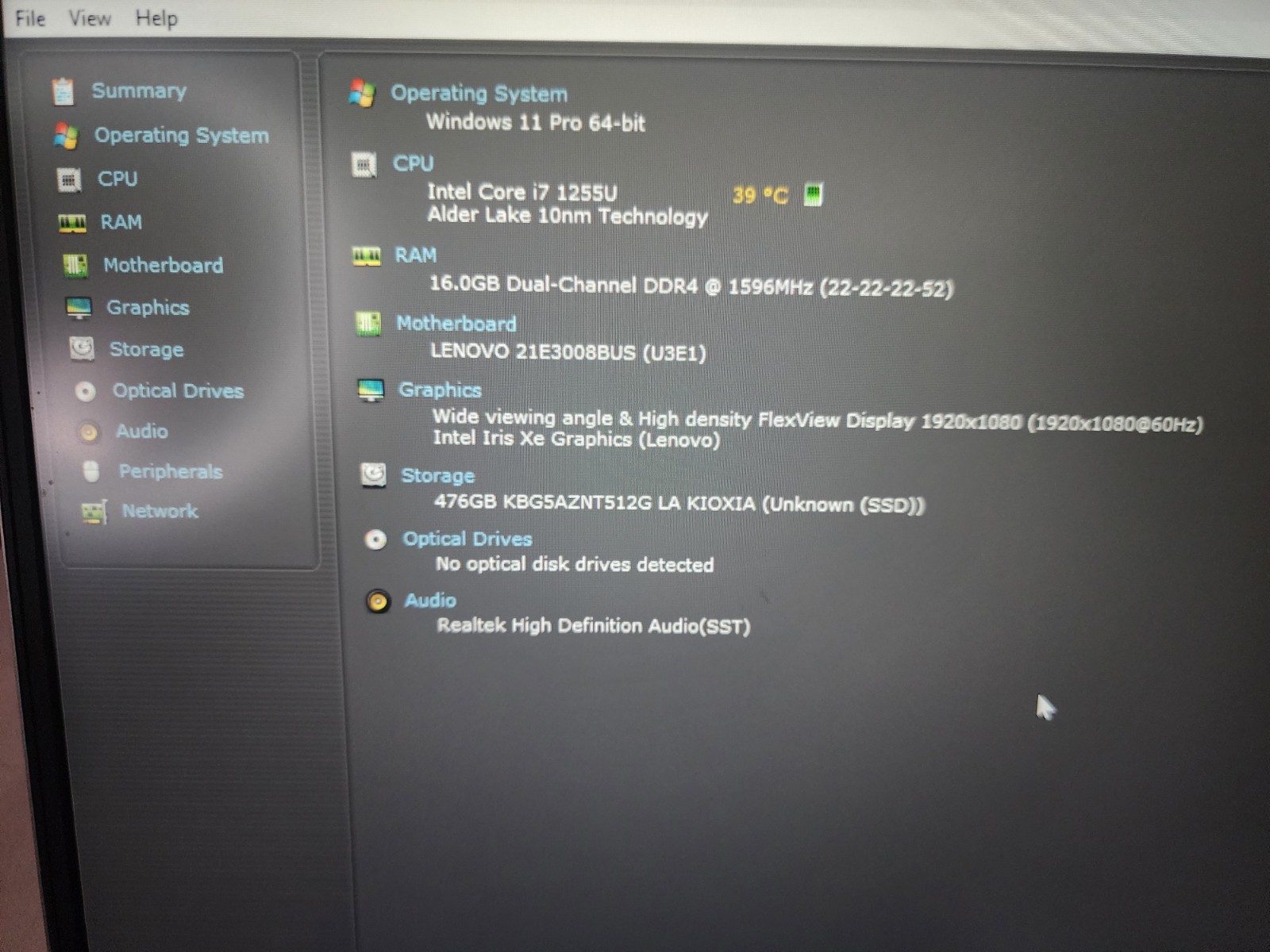 ThinkPad E14 Gen 4 i7-1255u 16GB RAM 512Gb NVME SSD Win 11 Pro READ