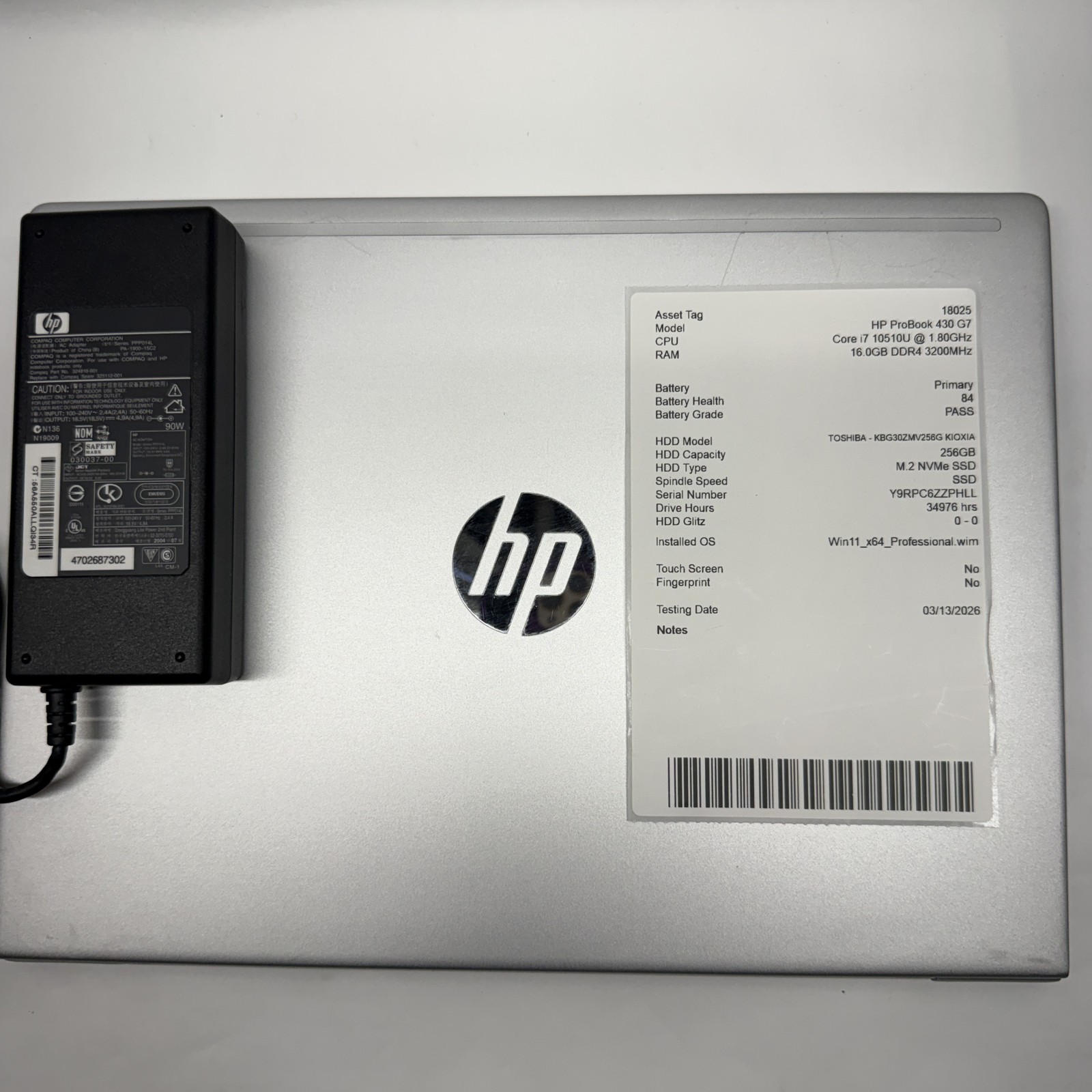 HP ProBook 430 G7 13.3″ Laptop i7-10510U 1.80GHz 16GB RAM 256GB SSD Win 11 Pro