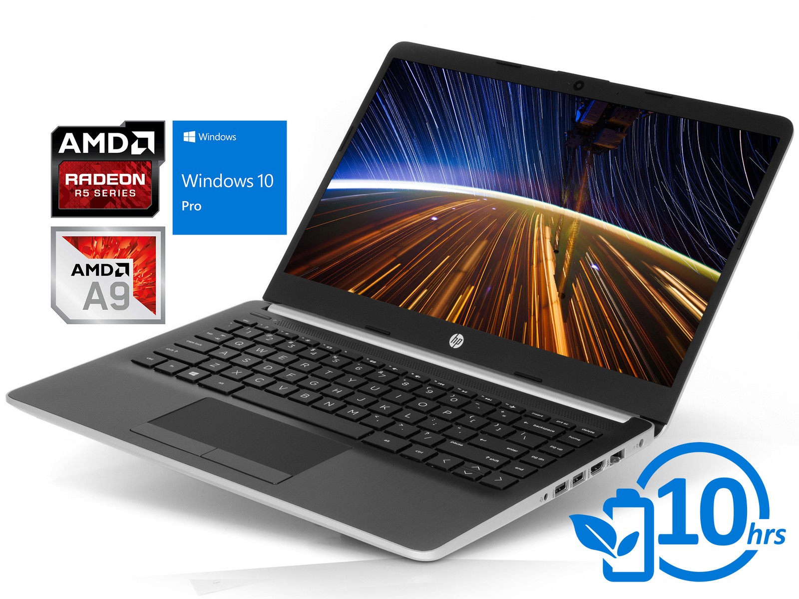 HP 14, 14″ HD, A9-9425, 16GB RAM, 2TB SSD, Windows 10 Pro