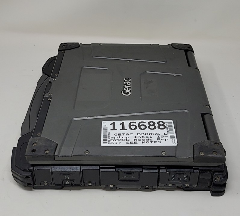 GETAC B300G6 Rugged Laptop Intel I5-6200U For Parts or Repair SEE NOTES