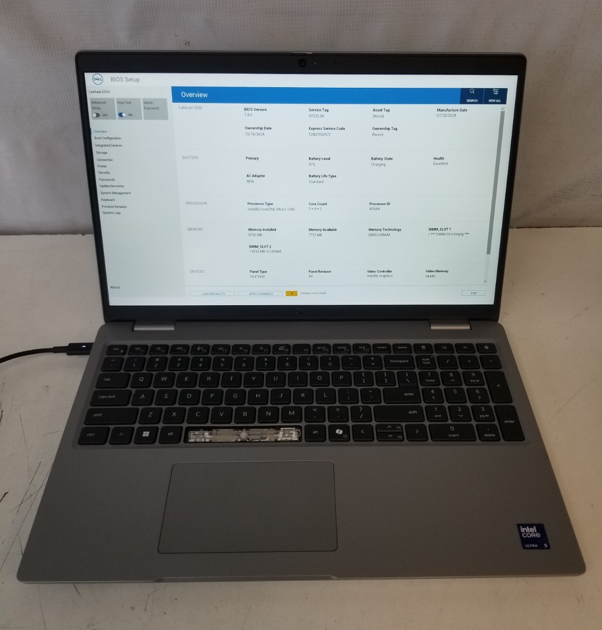 Dell Latitude 5550 / Intel Core Ultra 5 125U / 8GB RAM / No SSD / FREE DELIVERY